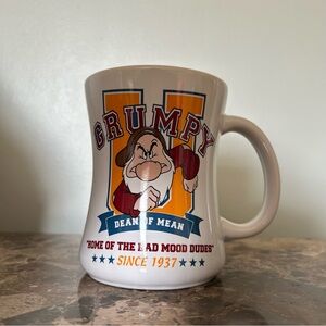Disney Store Grumpy U Mug Dean of Mean Heavy Coffee Cup Snow White Dwarfs